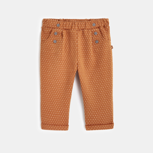 Pantalon à pois fantaisie marron bébé fille 1