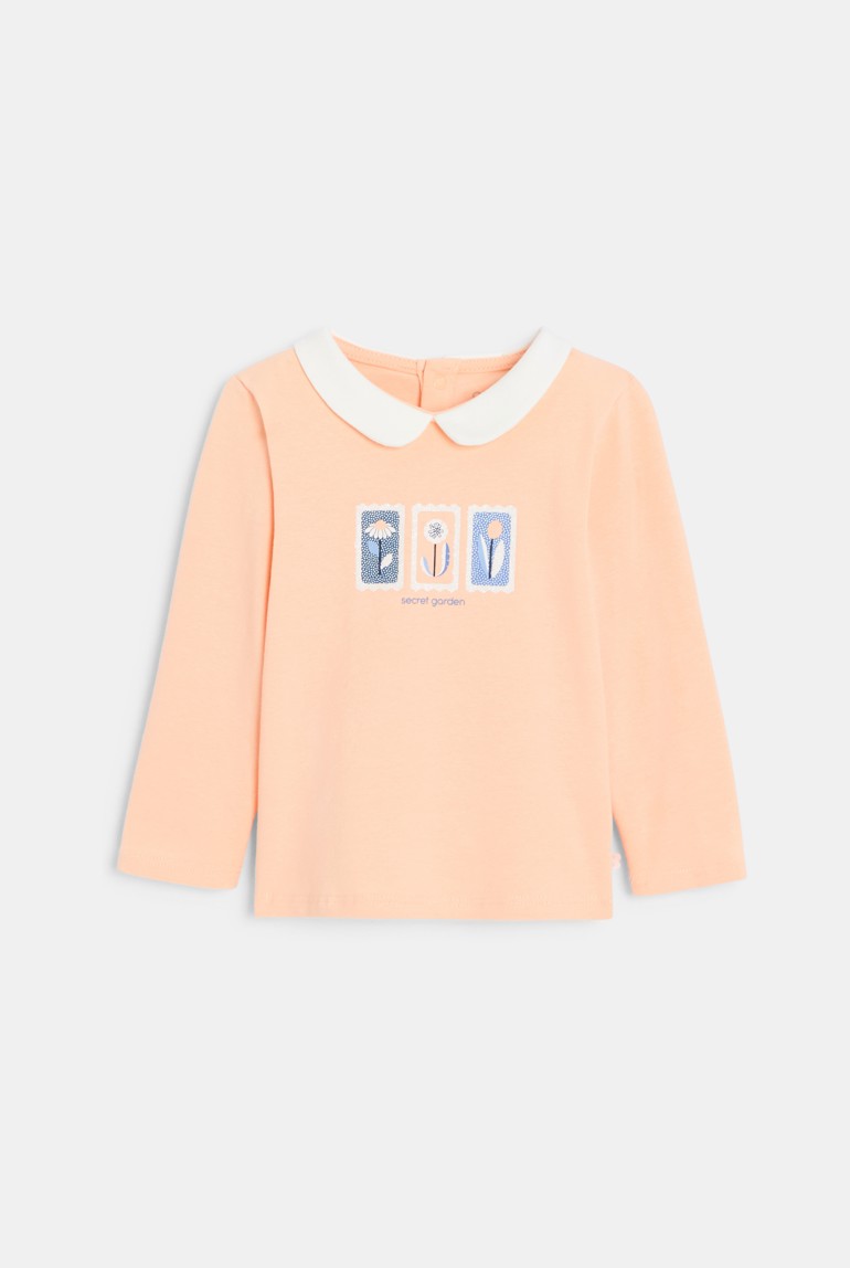 T-shirt col claudine bébé fille 1