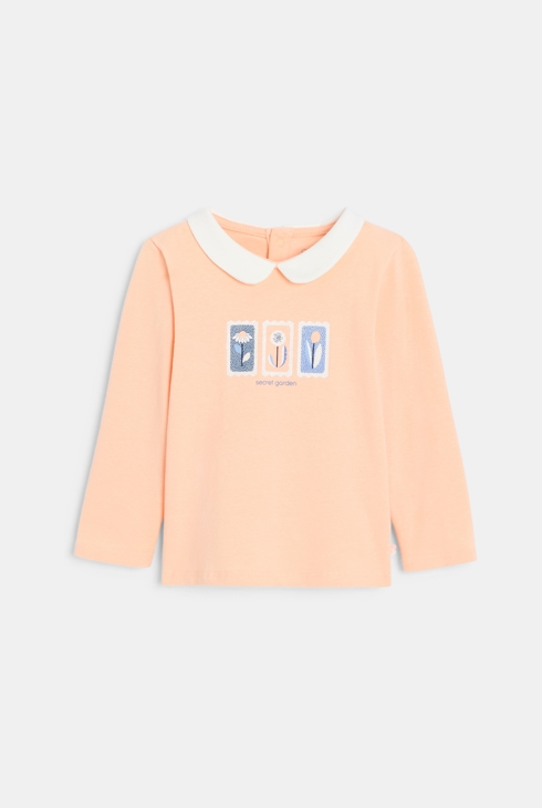 T-shirt col claudine bébé fille 1