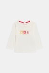 T-shirt col claudine blanc bébé fille