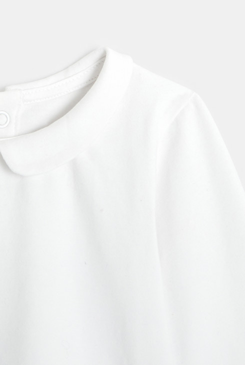 Jednobojna bež majica s ovratnikom „Petar Pan” za djevojčice 2