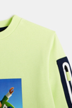 Sweat col rond avec safe pocket Z vert garçon 2