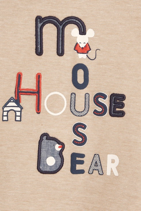 Gestreiftes T-Shirt mit spaßiger Aufschrift Weiß Baby Jungen 2