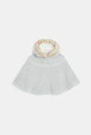 Manteau-pull maille doublée à capuche gris bébé fille