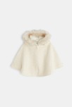 Gefütterter Pullover-Mantel mit Kapuze Beige Baby Mädchen 2