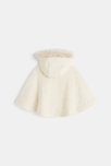 Gefütterter Pullover-Mantel mit Kapuze Beige Baby Mädchen 3