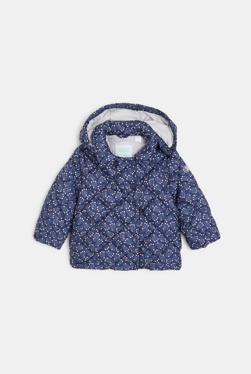 Leichte Steppjacke mit Blumenmuster Blau Baby Mädchen 2