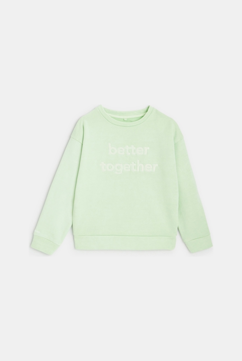 Grünes Sweatshirt CONFETTI pflanzlich gefärbt Grün Gemischt 1