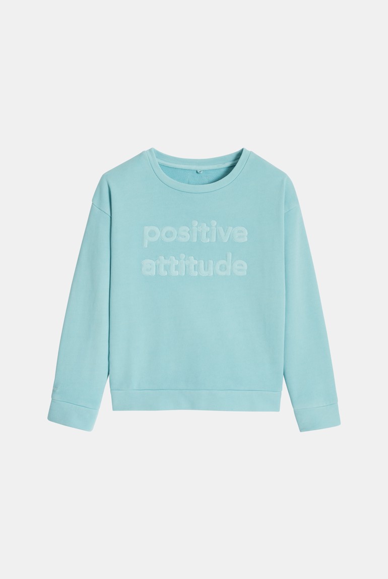 Sudadera Azul claro Confetti pigmentos naturales mixta 1