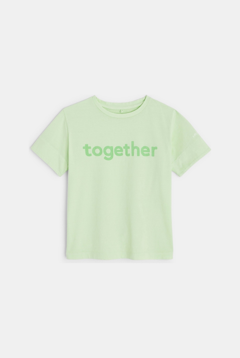 T-shirt vert CONFETTI pigments naturels mixte 1