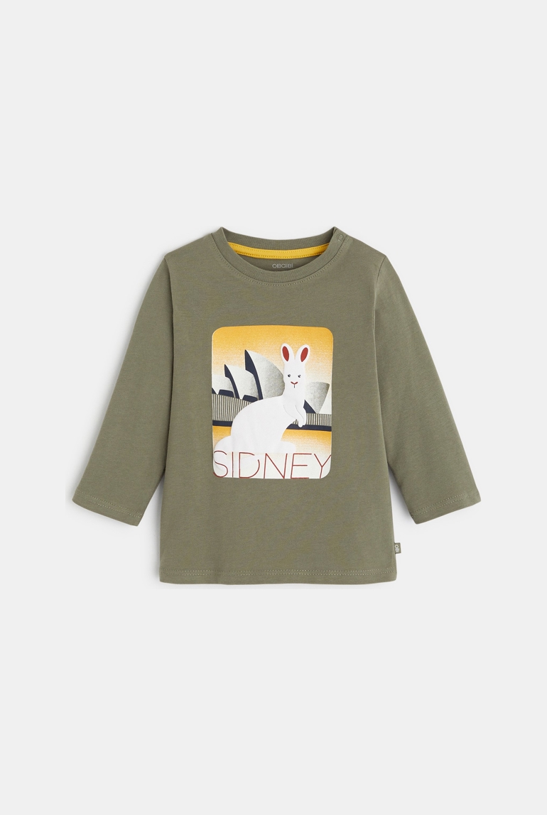 T-shirt kangourou Sidney vert bébé garçon 1
