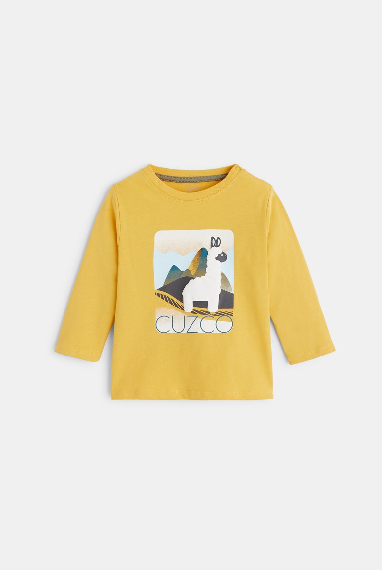 T-shirt lion Cuzco jaune bébé garçon 1