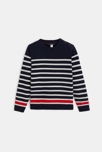 Pull marin en tricot bleu garçon