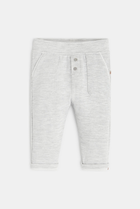 Pantalon coton fantaisie gris bébé garçon 1