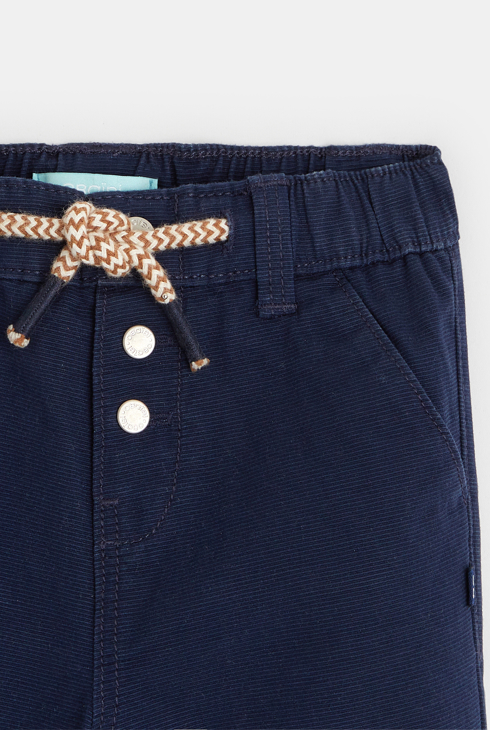 Pantalon regular coton fantaisie bleu bébé garçon