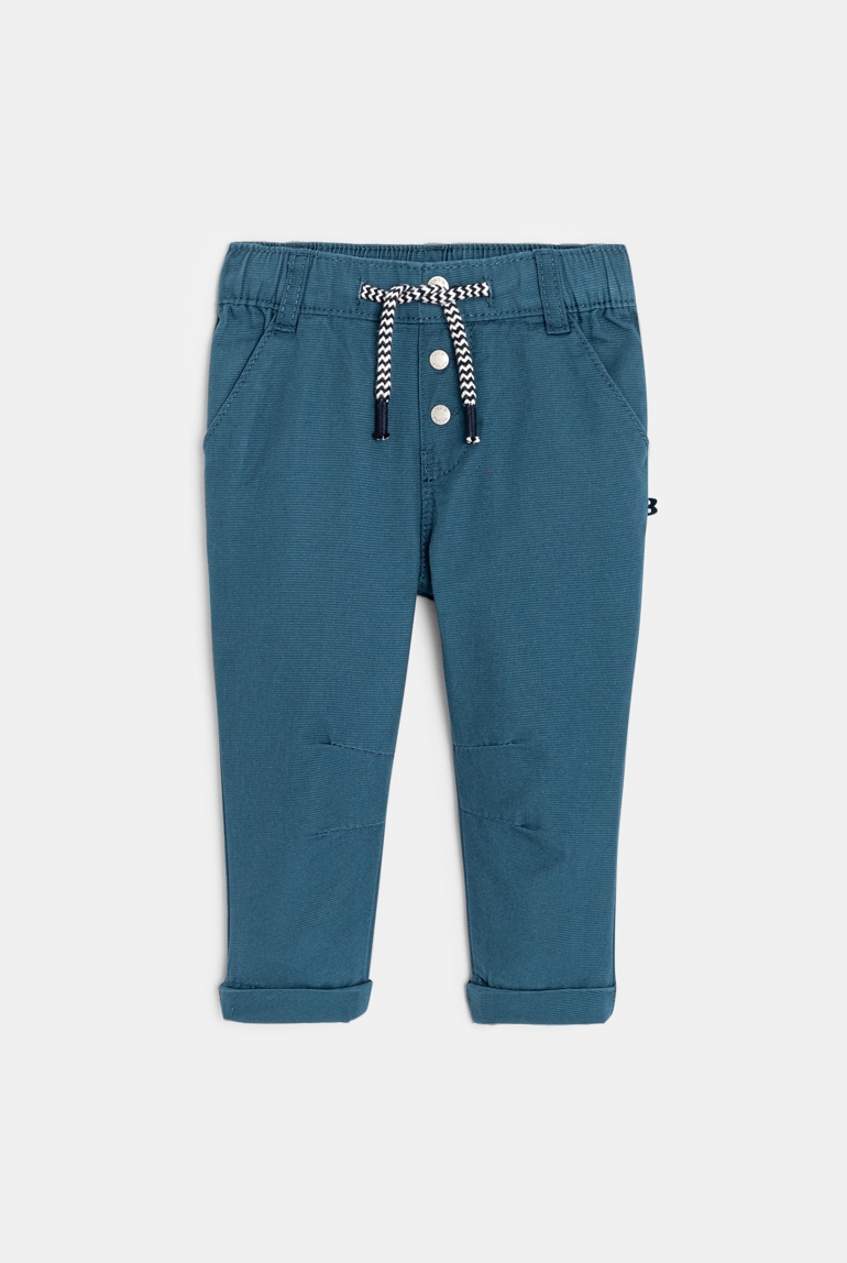 Pantalón regular de algodón fantasía azul de bebé niño 1