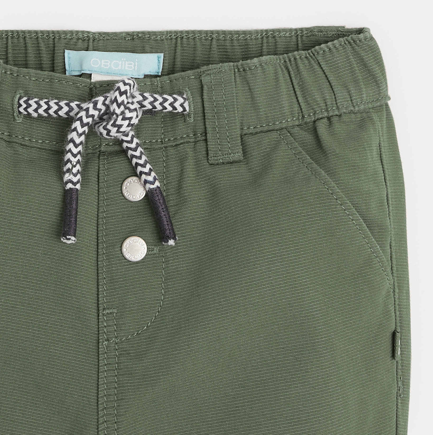 Originelle Baumwollhose in Regular-Fit-Passform Grün Baby Jungen 2