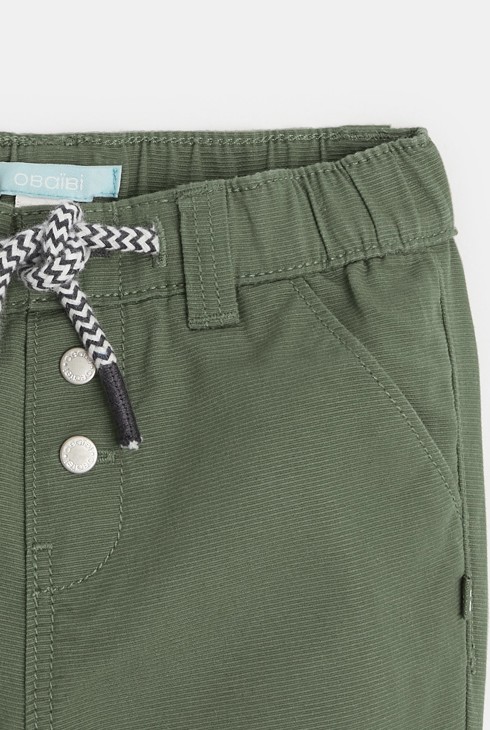 Pantalons de cotó de fantasia de línia regular verd bebè nen 2