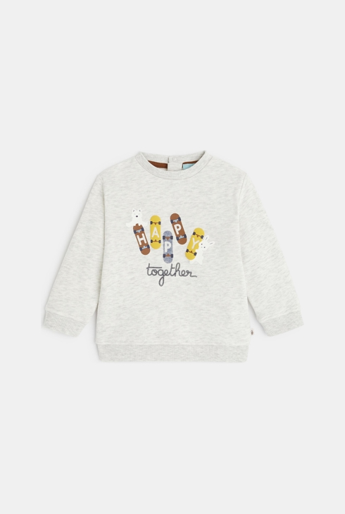 Sweatshirt mit Rainbow-Schriftzug Weiß Baby Jungen 1