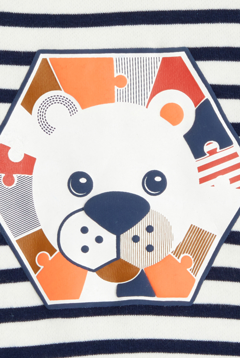 Sweater mit Löwenmotiv Blau Baby Jungen 2