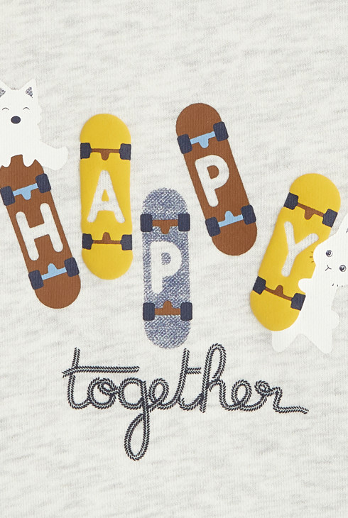 Sweatshirt mit Rainbow-Schriftzug Weiß Baby Jungen 2