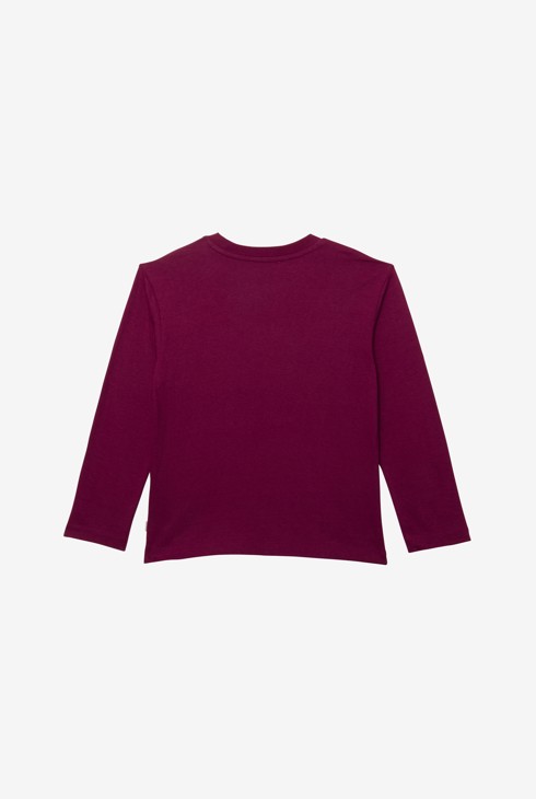 T-shirt garçon broderie violet en coton recyclé Catimini 2