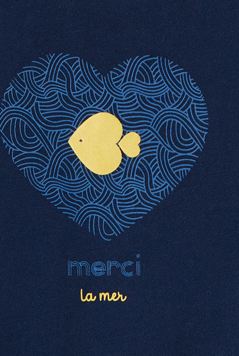 Sweatshirt mit originellem Kragen und Aufschrift Blau Baby Mädchen 2