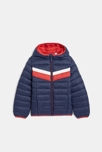 Wasserabweisende leichte Steppjacke mit Kapuze Blau Jungen 1
