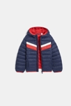 Wasserabweisende leichte Steppjacke mit Kapuze Blau Jungen 2