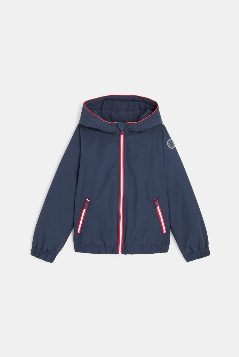 Blouson doublé à capuche bleu garçon 1