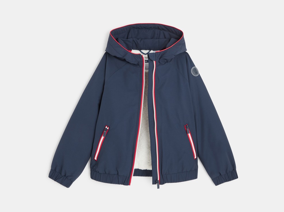 Blouson doublé à capuche bleu garçon 2