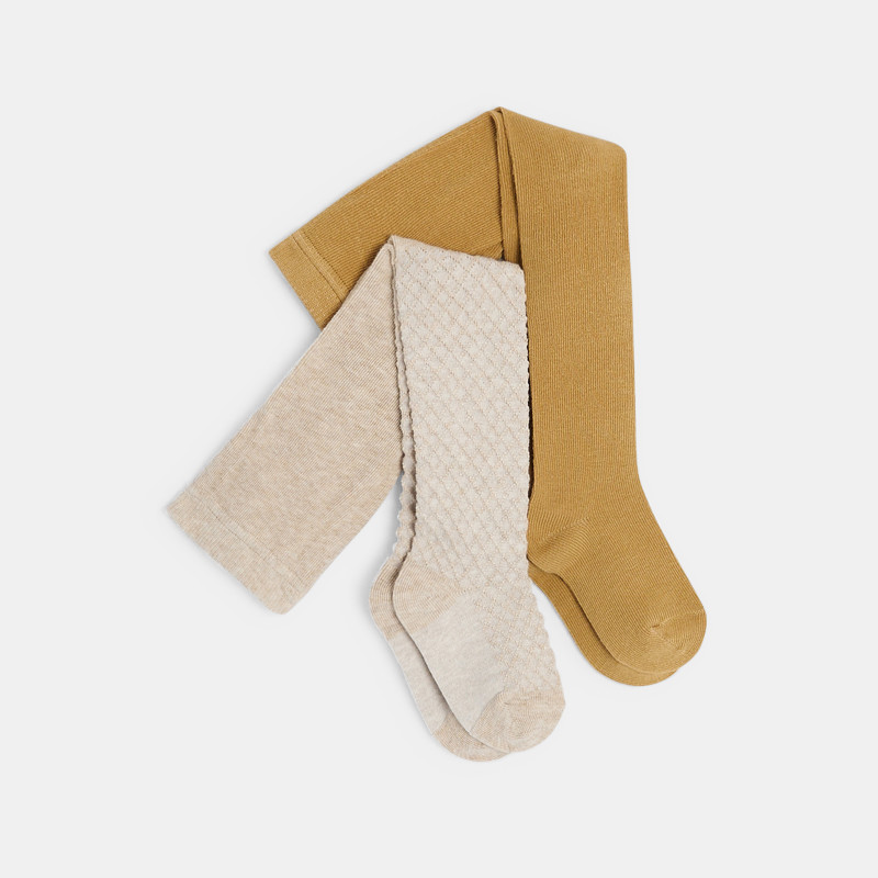 Set Strumpfhosen beige Kleinkind Mädchen