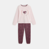 Pyjama 2 pièces à motif phosphorescent rose fille
