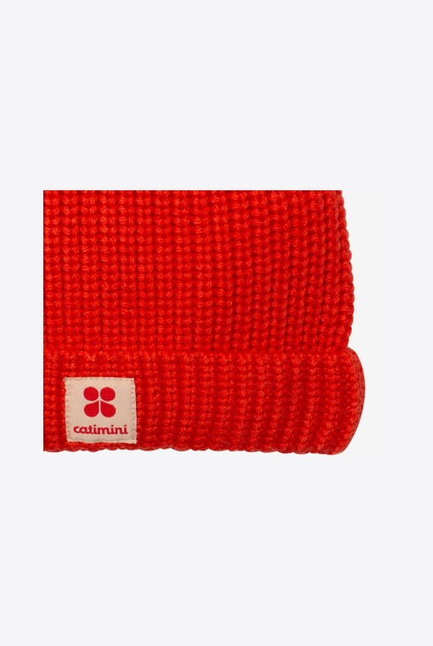 Bonnet bébé garçon rouge côtelé Catimini 2