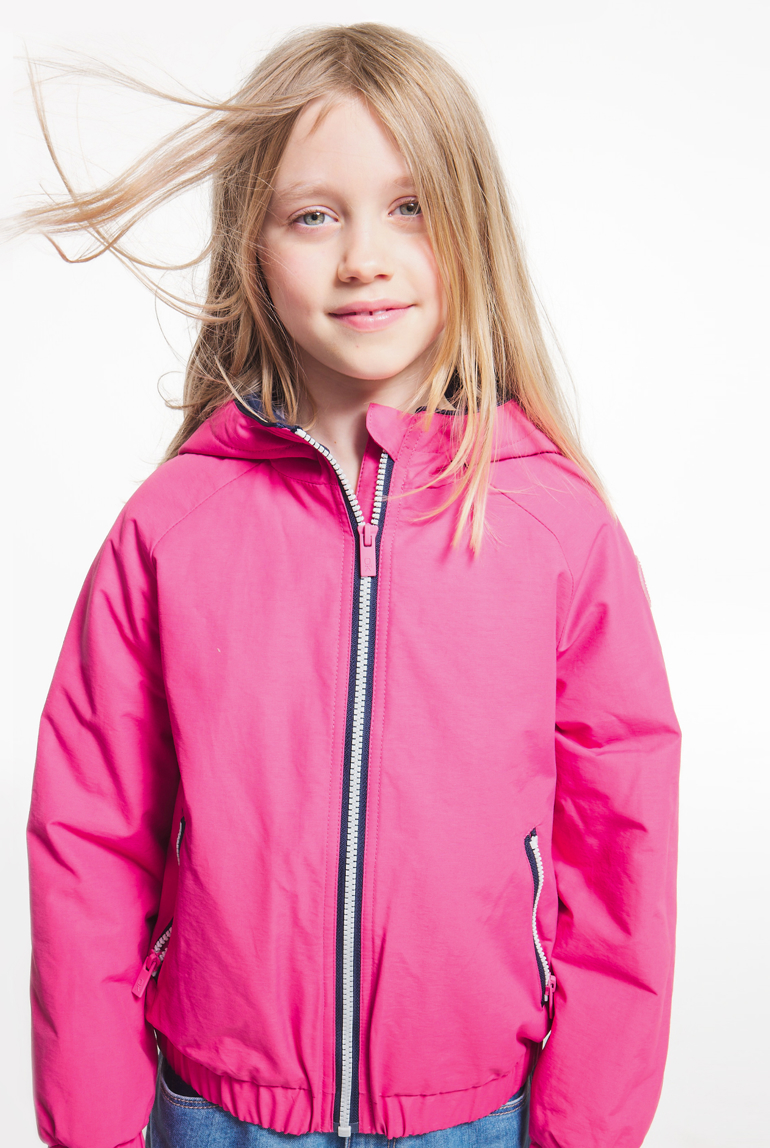 Blouson doublé déperlant rose fille 1
