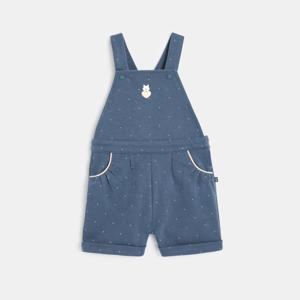 Polka dot fleece dungaree shorts 1