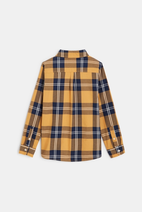 Langärmeliges Karohemd Gelb Jungen 2