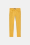 Pantalon skinny en toile unie jaune garçon