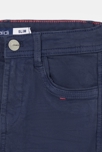 Pantalon slim en toile unie bleu garçon 3