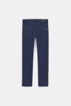 Pantalon slim en toile unie bleu garçon 4