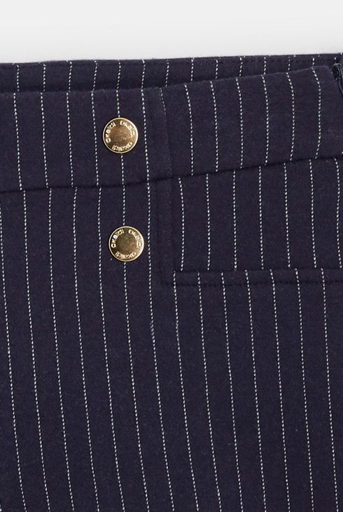 Flannel feel stripy fall-front shorts 2