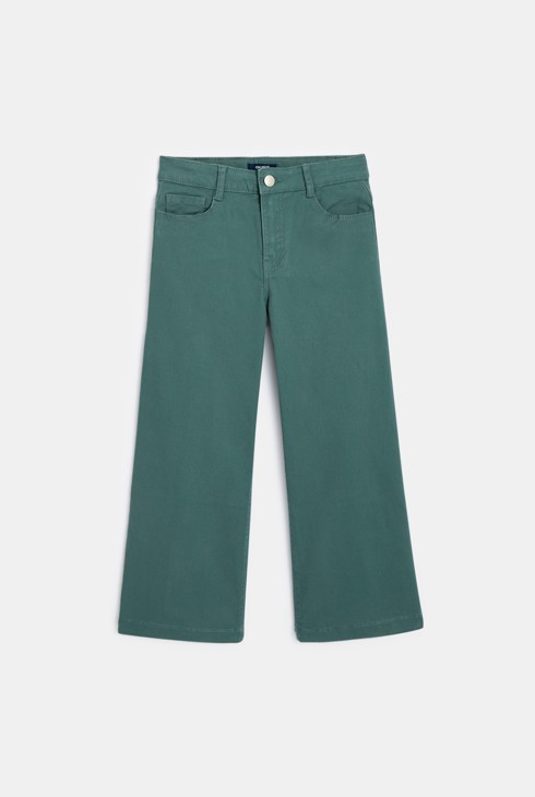 Široke in kratke hlače z visokim pasom zelena deklica 1