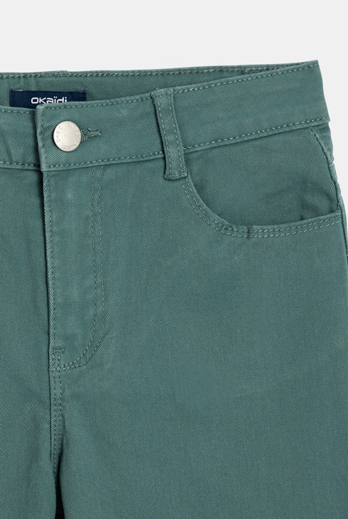 Široke in kratke hlače z visokim pasom zelena deklica 2