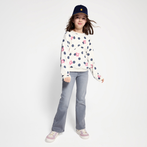 Grijze flare jeans voor meisjes 1