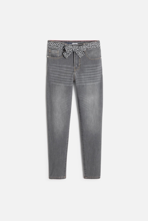 Skinny Jeans mit Gürtel Mädchen 1