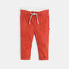 Pantalon taille élastiquée orange bébé garçon