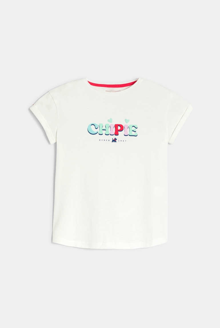 T shirt blanc Chipie fille 1