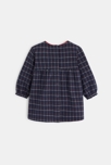 Robe carreaux cerises bleu bébé fille 3