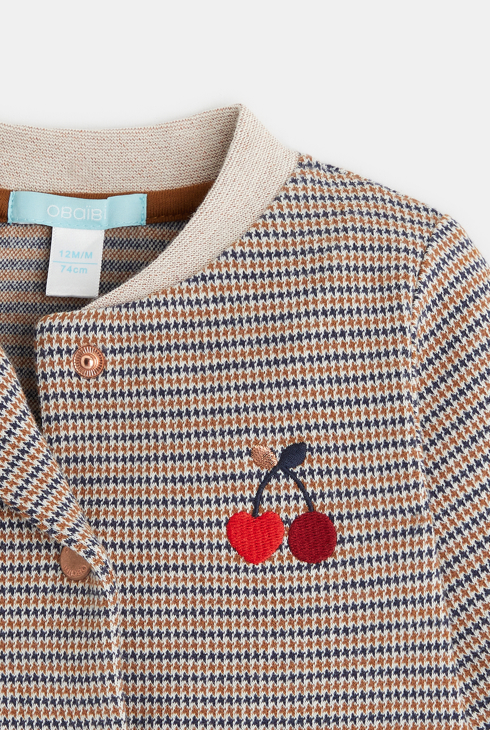 Jacquard-Jacke aus Molton Baby Mädchen 2