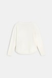 Pull fin à sequins brodés motif cœur blanc fille 3